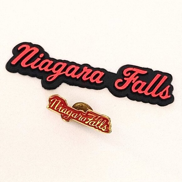 FUN Niagara Falls Souvenir Pin and Magnet - Picture 1 of 3